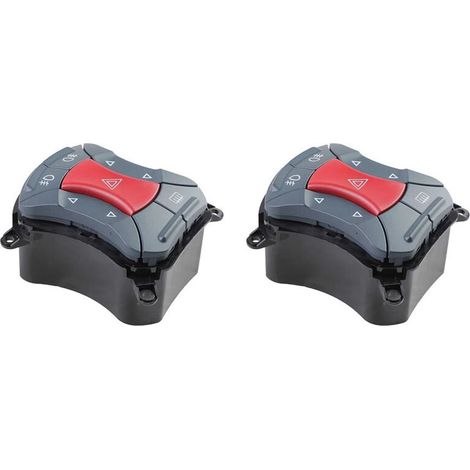 Dos botones de interruptor de luces de emergencia (735297542) para modelos Tobao 2000-2005 (con volante a la izquierda).