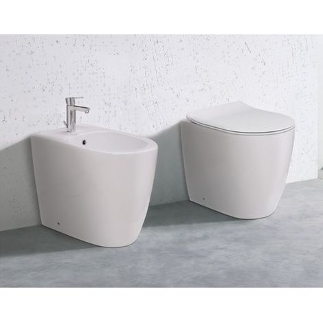 Sanitari Unicum Filomuro 36x52 Senza Brida Copriwater Slim