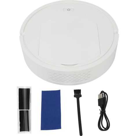 Ortviai Robot Aspirateur Balai Vapeur 2-en-1, Silencieux, Batterie Intégrée 1200 mAh, Idéal Poils d’Animaux & Sol Dur