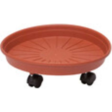 SOTTOVASO MARGHERITA C/RUOTE 45X7HCM TERRACOTA