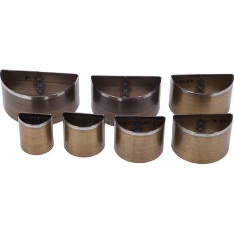 7PCS Emporte-pièces en Acier pour Cuir, Formes Demi-Circulaires 20-50mm, Outils de Découpe Professionnels (1/5)