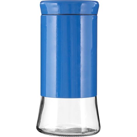 Premier Housewares pink Steel Wrap Glass Round Storage Jar - 1500ml Multipurpose Stylish Lightweight Removable Lid Airtight w12 x d12 x h24cm (1/4)