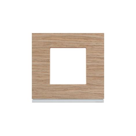 Plaque unipolaire en bois de chêne – Design élégant pour intérieur – Compatible avec Hager Gallery – WXP4702 (1/2)