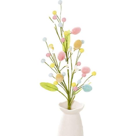 Œufs en mousse, branches d'arbre, couronne de Pâques printanière, peinture à faire soi-même, décoration de fausse plante (1/3)