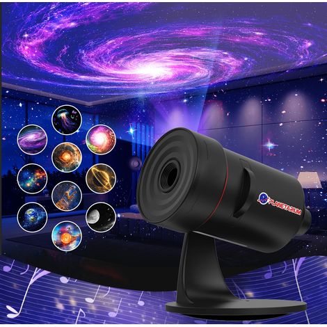 Projecteur Galaxy amélioré avec effets 4K HD, 10 modes nébuleuses réalistes, minuterie automatique et 28 musiques apaisantes, large surface de plafond pour une projection optimale (1/5)