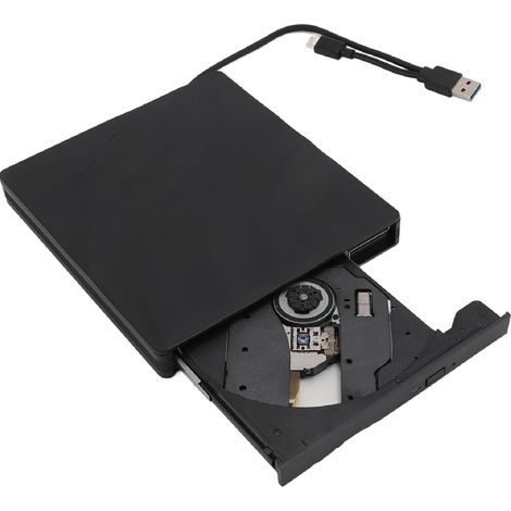 Lecteur de CD DVD Externe, Lecteur de CD DVD Portable USB 3.0 7 en 1 pour Ordinateur Portable, Graveur de CD USB 3.0, Lecteur de DVD Externe, Lecteur de DVD Portable pour (1/5)