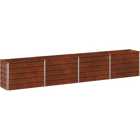 Raised Garden Bed Rusty 320 x 40 x 55 cm corton vidaXL