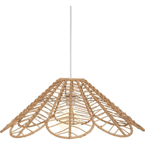 Lampada a sospensione folk beige d58cm - Atmosphera créateur d'intérieur (1/6)