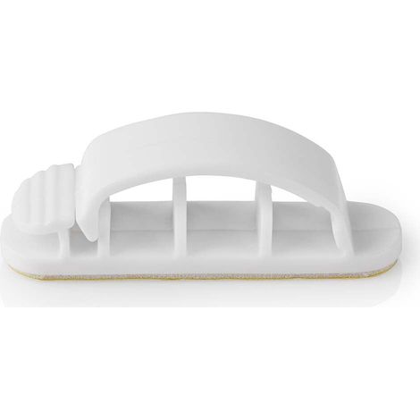 Gestión de cables  Abrazadera para cables  Bloqueado  3 piezas.  Número de ranuras: 3 Discos  Grosor máximo del cable: 7,5 mm  Polipropileno  Blanco
