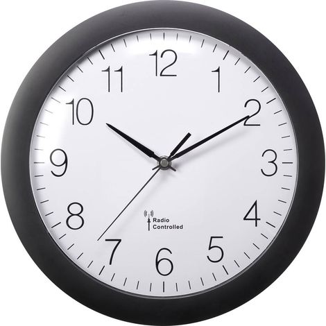 Horloge murale MXP3601B radiopiloté(e) 30 cm x 56 mm noir (1/2)