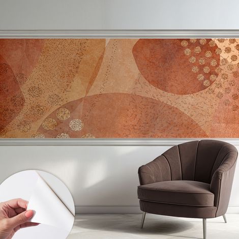 Papier peint autocollant Mural avec colle pour salon et chambre Décoration murale rapide Compositions terreuses 250x104 cm (1/5)