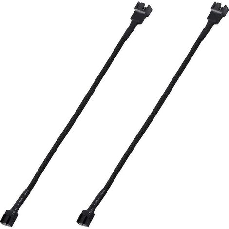 2er-Pack 26 cm 4-Pin PWM-Lüfterverlängerungskabel für PC-Gehäusekühlung mit Temperaturregelung und PVC-Material, mehrfarbig (1 zu 1) (1/5)