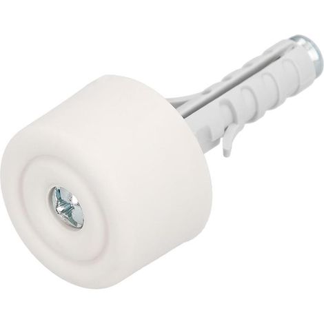 Tope Puerta Maurer Atornillar Con Taco y Tornillo Blanco (1/3)