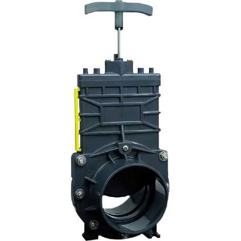 Vanne guillotine DN100 pour tuyau d'arrivée – Raccord PE – Installation rapide pour entretien station de relevage – SFA (1/3)