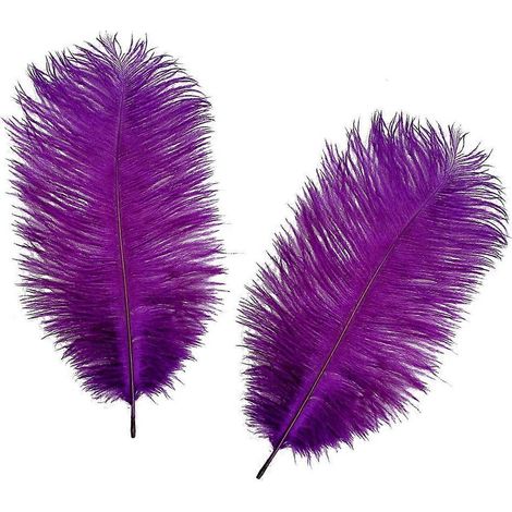 5 Stück 30-35 cm künstliche Straußenfedern Dekorationsfedern für Festtagskleider und Zuhause (Lila)-Purple (1/2)