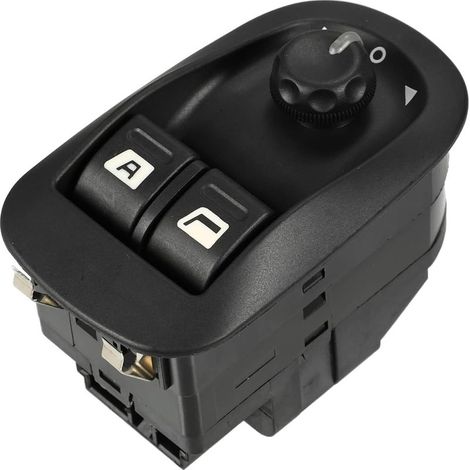 Interrupteur de commande de rétroviseur électrique compatible Peugeot 206 2000 - 2009, durable plastique noir porte pliante électrique rétroviseur contrôle (1/5)