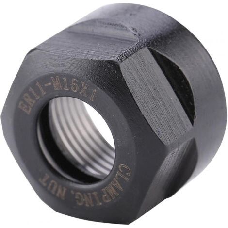 1 écrou de serrage de type ER11 pour mandrin (noir M15 x 1 ER11A)