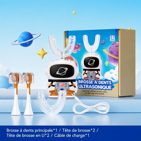 Brosse à dents électrique pour enfants motif Astronaute Planète 2-6 ans avec 4 têtes 2-6 178 g – Livraison gratuite