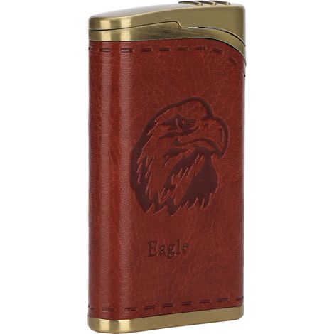 Briquet électrique coupe-vent à double arc, sans flamme, pour collectionneur (Brown Eager Mouth) (1/5)
