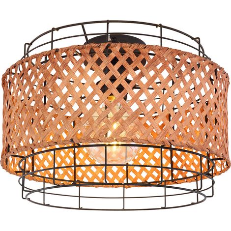 Globo - plafón - Gina - natural - metal - Ø 35cm - E27 - 15668D