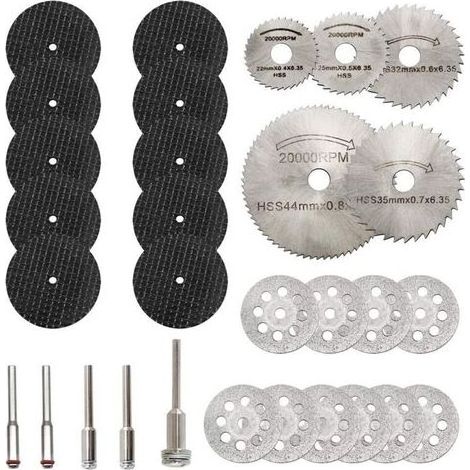 Lame de scie en acier à grande vitesse travail du bois petite lame de scie lame de coupe mince meulage électrique perceuse électrique lame de scie circulaire accessoires électriques ensemble de lames (1/4)