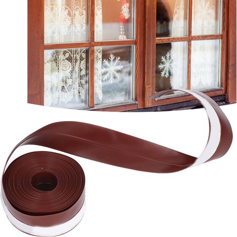 Ruban Adhésif de Joint Silicone 5m Large 35mm pour Portes et Fenêtres, Seal Strip Autocollant, Couleur Marron (1/5)