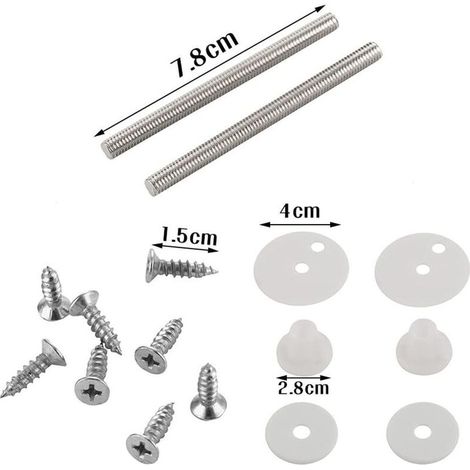 Charniere Abattant, Lot de 2 charnières de rechange pour lunette WC avec fixations en alliage de zinc—— (1/4)