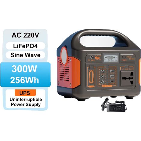 Estación de energía portátil, fuente de alimentación fiable, múltiples opciones de salida, 300 W 220 V UE (1/2)