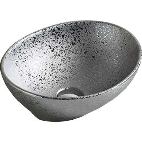 Mexen Elza lavabo de encimera 40 x 33 cm, plateado - 21014052 (1/2)