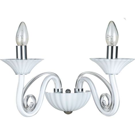 Italux Verona - Moderne Wandleuchte Weiß 2 Licht, E14 (1/2)
