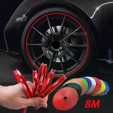 Neue 8 m lange Zierleiste für Autoräder, Reifennabenschutz, Stoßstangenschutzleiste, Türschutzleiste, Reifenschutzlinie, Zubehör und Werkzeuge (1/4)