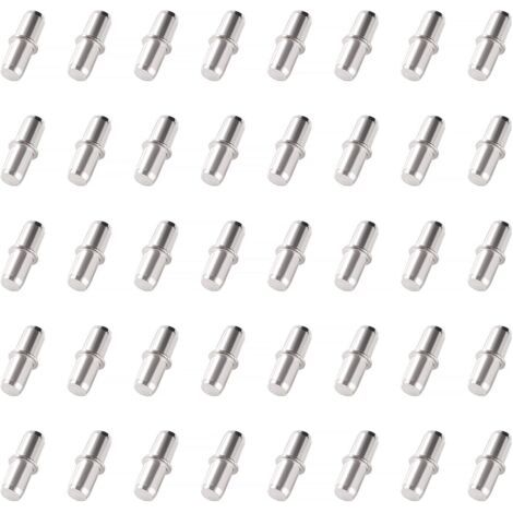 40 Pièces 20x6 mm Taquets d'Étagère, Goupilles de Support D'étagère, pour Meubles de Bibliothèque D'armoires de Cuisine