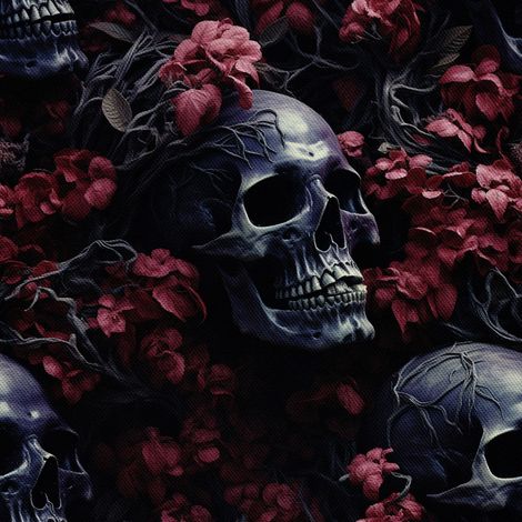 Tela decorativa para exteriores Oxford - Motivo de calavera I DX4963 (1/5)
