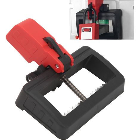 Dispositif de verrouillage de disjoncteur, pince unipolaire de sécurité en Nylon modifié Miniature rouge (1/5)