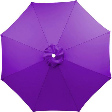Housse de rechange pour parasol, 8 baleines, 3 m, imperméable, anti-UV, tissu de rechange, Violet