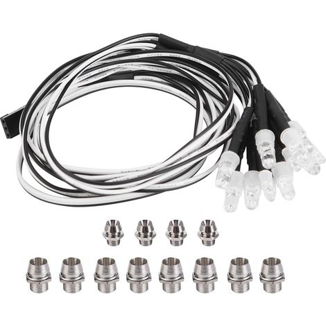 12 Pièces LED 5mm/3mm pour Phares et Feux Arrière, Accessoires RC Voiture de Drift (1/5)