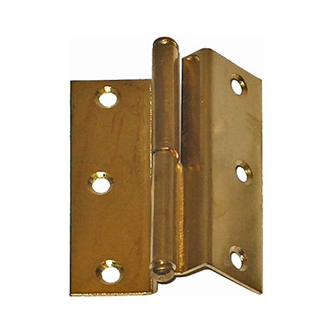Cerniere curve con collo alto - 40 x 35 mm. DX - nichelato - 2 pz.
