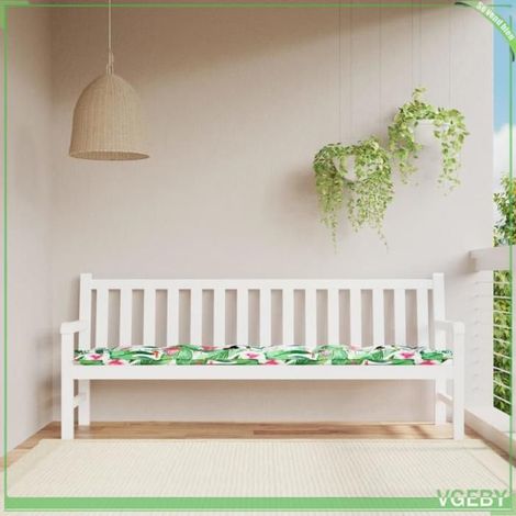 Coussin de banc de jardin - FAFEISY - 361654 - multicolore - 200x50x7 cm - polyester résistant UV et à l'eau (1/5)