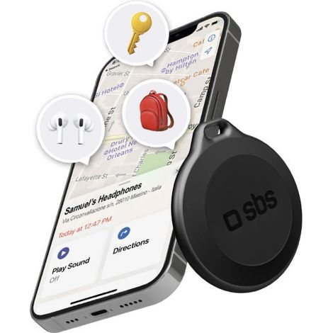 Localizador Apple Find My Track My Circle resistente al agua IP65 - Negro