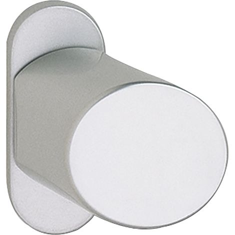 Türknopf GEOS - auf Rosette Zylinder abgeschrägt 56x40mm, Alu silber eloxiert, 1 Stück Zubehör Beschläge Türen (1/3)