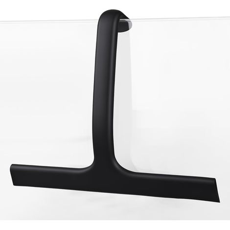 Raclette de douche pour portes en verre et salles de bains, lame en silicone pour un nettoyage sans traces des fenêtres et des miroirs, design suspendu sans perçage avec rangement à l'envers (1/5)