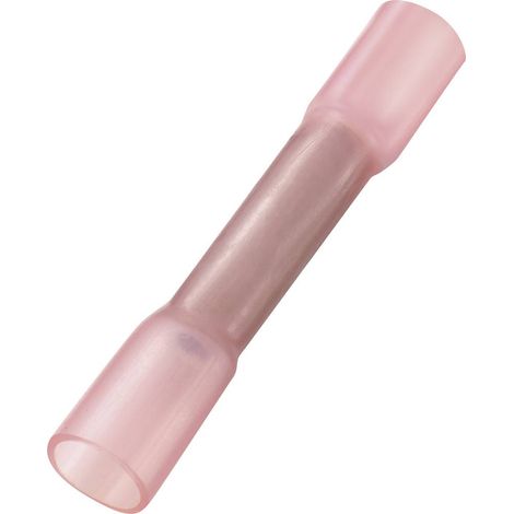Connettore di testa con tubo termoretraibile di 0,5 mm², completamente isolato, rosso Conrad Components 739114, 50 pz.