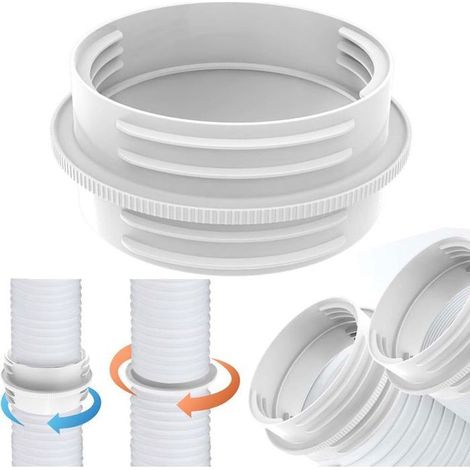 Adaptateur de tuyau pour climatiseur portable blanc, connecteur 130/150 mm, kit d'évacuation pour climatiseur portable (1/5)