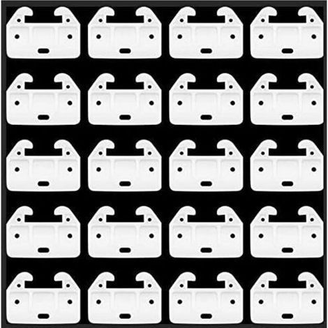 Guide per cassetti in plastica, ricambi per mobili, lunghezza 58x41 mm, confezione da 10, colore bianco (1/4)