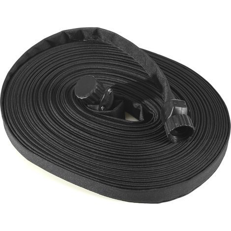 Tuyau d'arrosage plat Rocky Mountain, double couche super résistante, économise jusqu'à 70 % d'eau — goutte uniformément sur toute la longueur — anti-fuite — utilisation sûre, 50 mètres (1/5)
