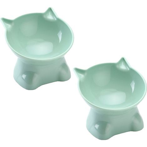 Katzennapf Set Augmente Katzennapf en Plastique bol de nourriture Katzennapf - Gamelles des Chats(Type:style3) (1/4)