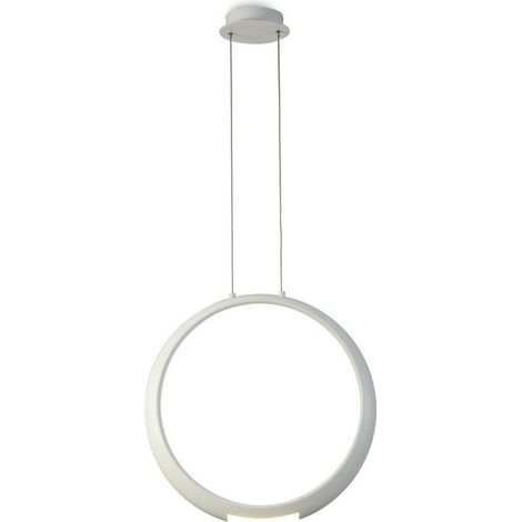 Inspired Mantra - Ring - Plafonnier suspendu 50cm rond, 23W LED, 3000K, 1600lm, blanc, garantie 5 ans (1/5)