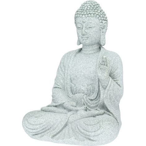 Petite statuette de Bouddha ornementale, fabrication exquise, décoration de Bouddha en grès vert, convient aux aquariums, Bouddha sans peur.