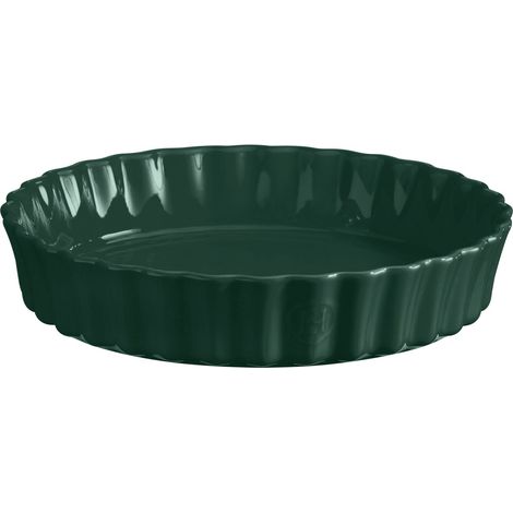 Tourtière haute 28 cm le bon plat en céramique vert Cèdre Emile Henry (1/2)