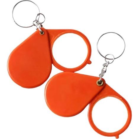 Foldable Pocket Magnifier with Optical Glass (10X) - 2-Pack with Swivel Leather Case - Ideal for Office, Reading, and Leisure - Portable Glass Magnification (1/4)